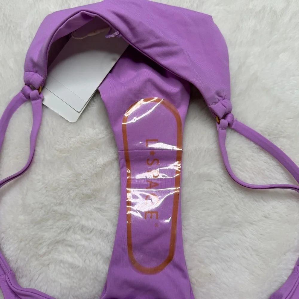 L*Space Wilder Bitsy Bikini Bottom Purple Size M NWT